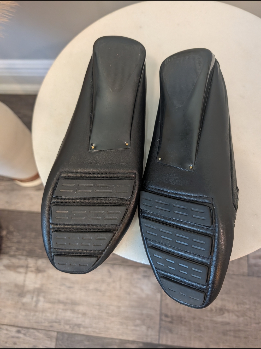 Robert Zur Petra Black Woven Leather Driving Penny Loafers Size 7.5 - Picture 4 of 6